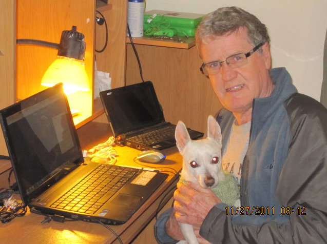 Paul and his dog, Whitey