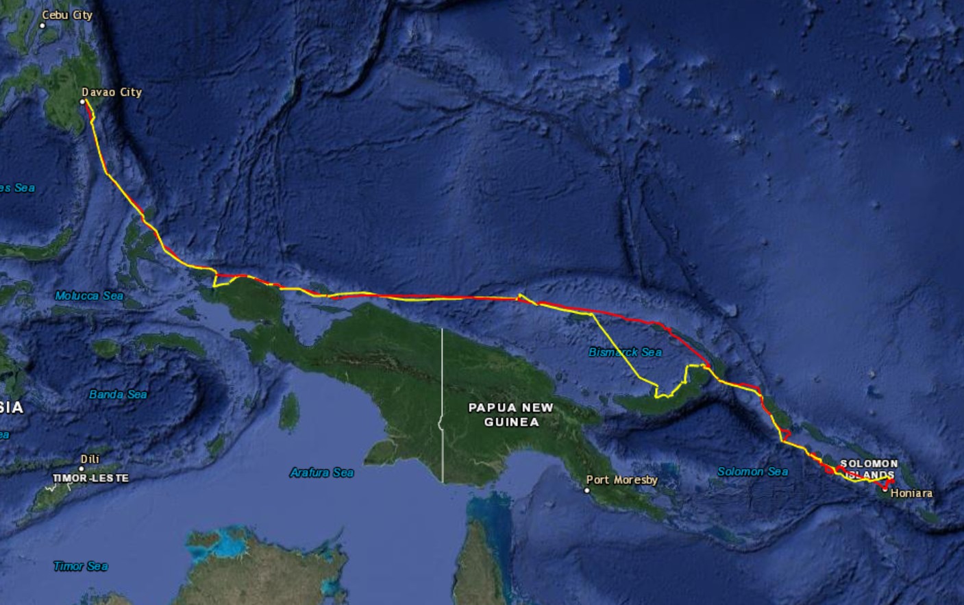 Overview of our trip from Philippines to Solomon Islands and Back